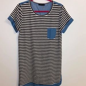 Striped/denim THML shirt dress